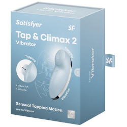 Satisfyer Stimulateur de Clitoris Tap & Climax 2 Bleu Clair